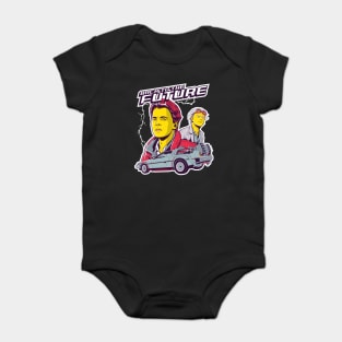 Marty and Doc Delorean Baby Bodysuit